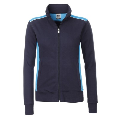 Felpe Ladies' Workwear Sweat Jacket-Level 2 colore navy/turquoise taglia S