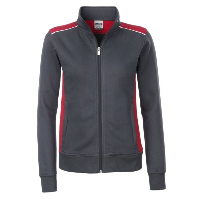 Felpe Ladies' Workwear Sweat Jacket-Level 2 colore carbon/red taglia S