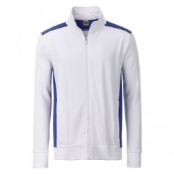 Felpe Men's Workwear Sweat Jacket-Level 2 colore white/royal taglia XS