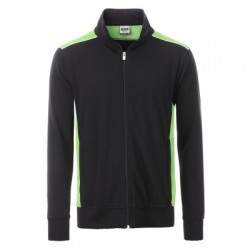 Felpe Men's Workwear Sweat Jacket-Level 2 colore black/lime-green taglia S