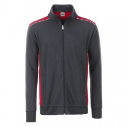 Felpe Men's Workwear Sweat Jacket-Level 2 colore carbon/red taglia XL