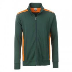 Felpe Men's Workwear Sweat Jacket-Level 2 colore dark-green/orange taglia XS