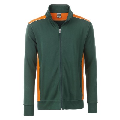 Felpe Men's Workwear Sweat Jacket-Level 2 colore dark-green/orange taglia XXL