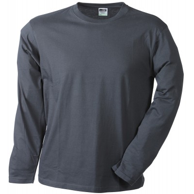T-Shirt Men's Long-Sleeved Medium colore graphite taglia S
