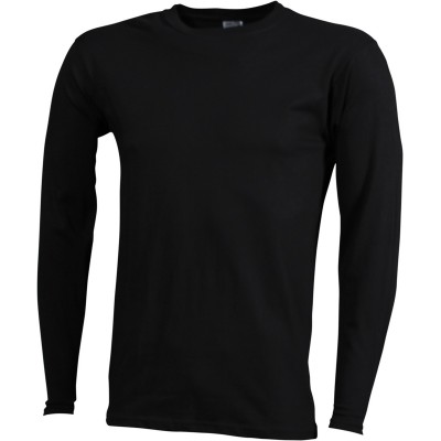 T-Shirt Men's Long-Sleeved Medium colore black taglia XL