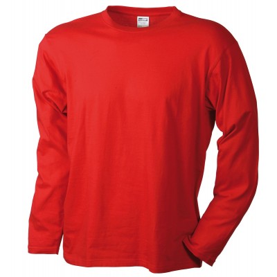T-Shirt Men's Long-Sleeved Medium colore red taglia L