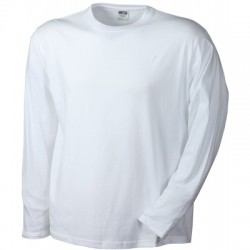 T-Shirt Men's Long-Sleeved Medium colore white taglia M