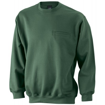 Felpe Men's Round Sweat Pocket colore dark-green taglia S