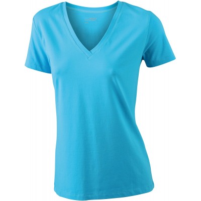 T-Shirt Ladies' Stretch V-T colore turquoise taglia S