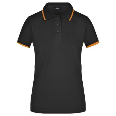 Polo Ladies' Polo Tipping colore black/orange taglia S
