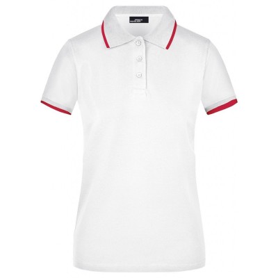 Polo Ladies' Polo Tipping colore white/red taglia S