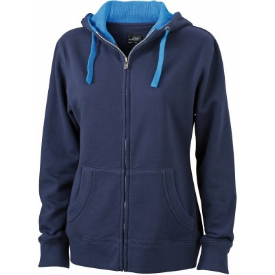 Felpe Ladies' Lifestyle Zip-Hoody colore navy/cobalt taglia S