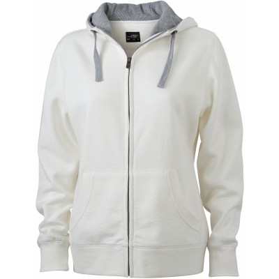 Felpe Ladies' Lifestyle Zip-Hoody colore off-white/grey taglia S