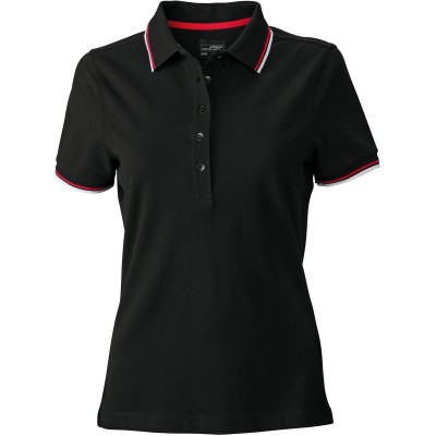 Polo Ladies' coldblack® Polo colore black/white/red taglia M