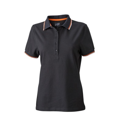 Polo Ladies' coldblack® Polo colore black/white/orange taglia S