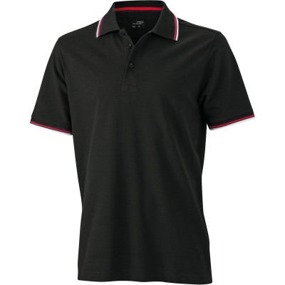 Polo Men's coldblack® Polo colore black/white/red taglia M