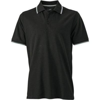 Polo Men's coldblack® Polo colore black/white/grey taglia S
