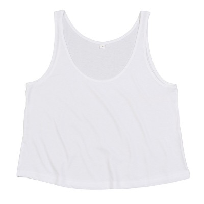 T-Shirt Women's Organic Crop Vest colore white taglia S