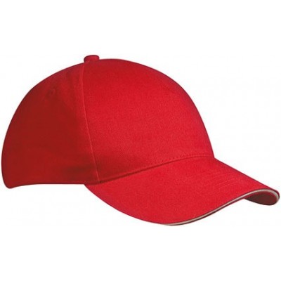 Cappelli 5 Panel Sandwich Cap colore red/white taglia UNICA