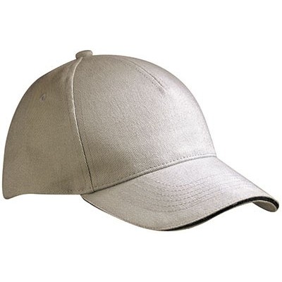 Cappelli 5 Panel Sandwich Cap colore light-grey/black taglia UNICA