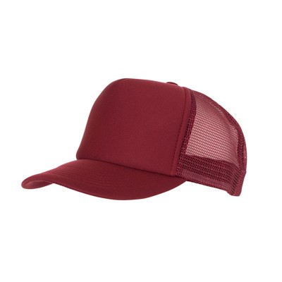 Cappelli 5 Panel Polyester Mesh Cap colore burgundy taglia UNICA
