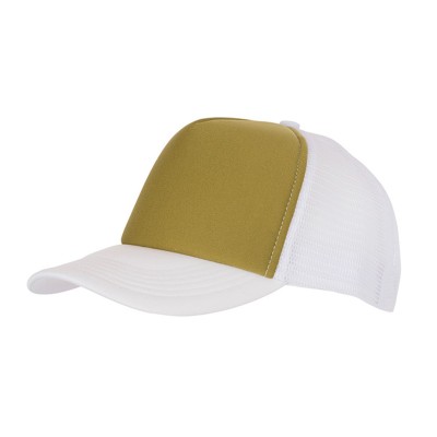 Cappelli 5 Panel Polyester Mesh Cap colore olive/white taglia UNICA