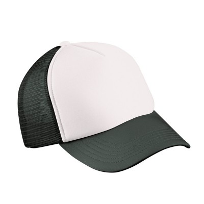 Cappelli 5 Panel Polyester Mesh Cap colore white/black taglia UNICA