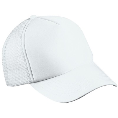 Cappelli 5 Panel Polyester Mesh Cap for Kids colore white/white taglia UNICA