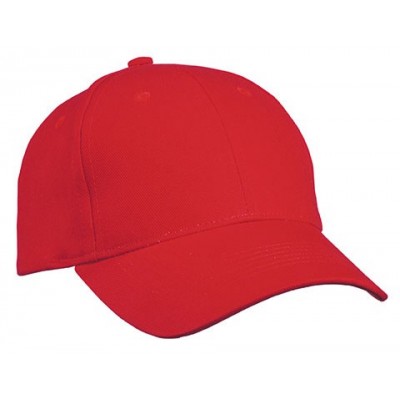 Cappelli 6 Panel Cap Heavy Cotton colore red taglia UNICA