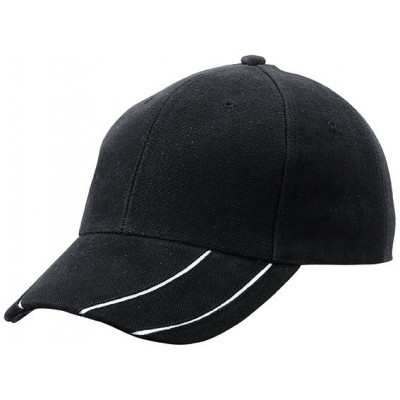 Cappelli 6 Panel Groove Cap colore black/white taglia UNICA