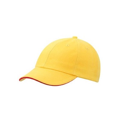 Cappelli 6 Panel Raver Sandwich Cap colore gold-yellow/signal-red taglia UNICA