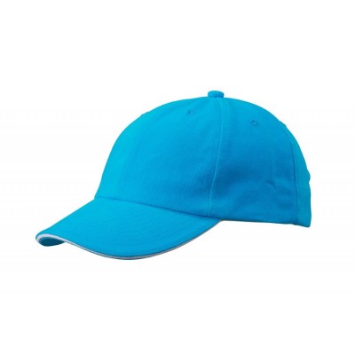 Cappelli 6 Panel Raver Sandwich Cap colore turquoise/white taglia UNICA