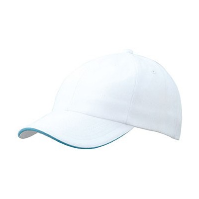 Cappelli 6 Panel Raver Sandwich Cap colore white/turquoise taglia UNICA