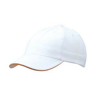 Cappelli 6 Panel Raver Sandwich Cap colore white/orange taglia UNICA