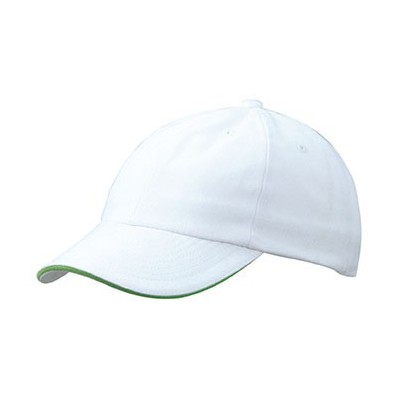 Cappelli 6 Panel Raver Sandwich Cap colore white/lime-green taglia UNICA