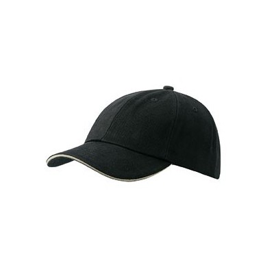 Cappelli 6 Panel Raver Sandwich Cap colore black/beige taglia UNICA