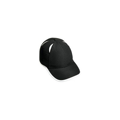 Cappelli 6 Panel Micro-Edge Sports Cap colore black/light-grey taglia UNICA