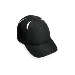 Cappelli 6 Panel Micro-Edge Sports Cap colore black/light-grey taglia UNICA