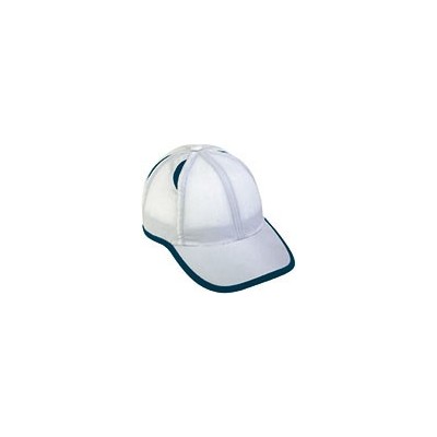 Cappelli 6 Panel Micro-Edge Sports Cap colore white/navy taglia UNICA