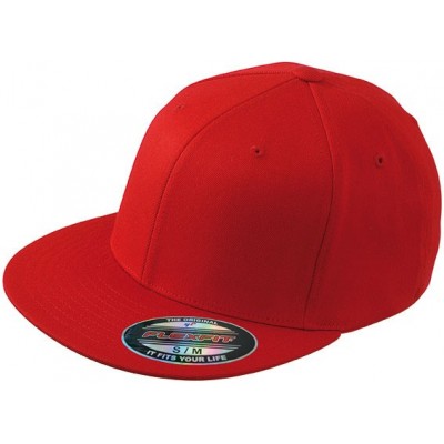 Cappelli Flexfit® Flat Peak Cap colore red taglia S/M