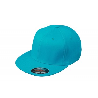 Cappelli Flexfit® Flat Peak Cap colore caribbean-blue taglia S/M