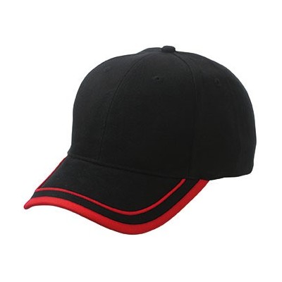 Cappelli 6 Panel Piping Cap colore black/red taglia UNICA