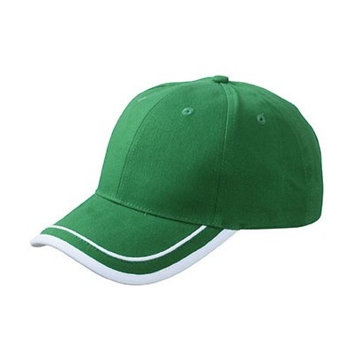 Cappelli 6 Panel Piping Cap colore green/white taglia UNICA