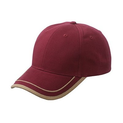 Cappelli 6 Panel Piping Cap colore burgundy/beige taglia UNICA