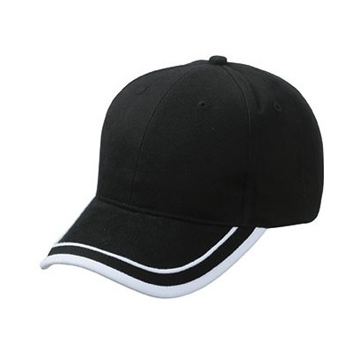 Cappelli 6 Panel Piping Cap colore black/white taglia UNICA
