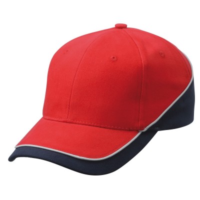Cappelli 6 Panel Turbo Piping Cap colore red/navy/light-grey taglia UNICA