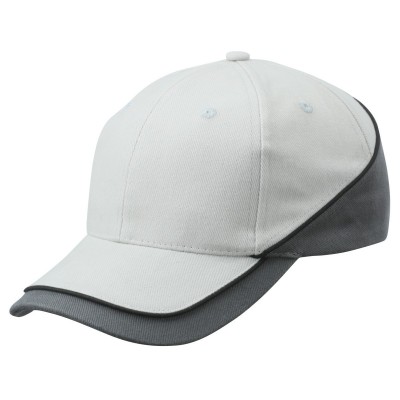 Cappelli 6 Panel Turbo Piping Cap colore light-grey/dark-grey/black taglia UNICA