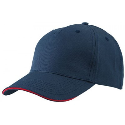 Cappelli 5 Panel Sandwich Cap colore navy/red taglia UNICA
