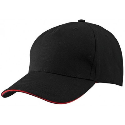 Cappelli 5 Panel Sandwich Cap colore black/red taglia UNICA