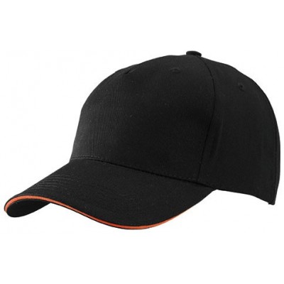 Cappelli 5 Panel Sandwich Cap colore black/orange taglia UNICA